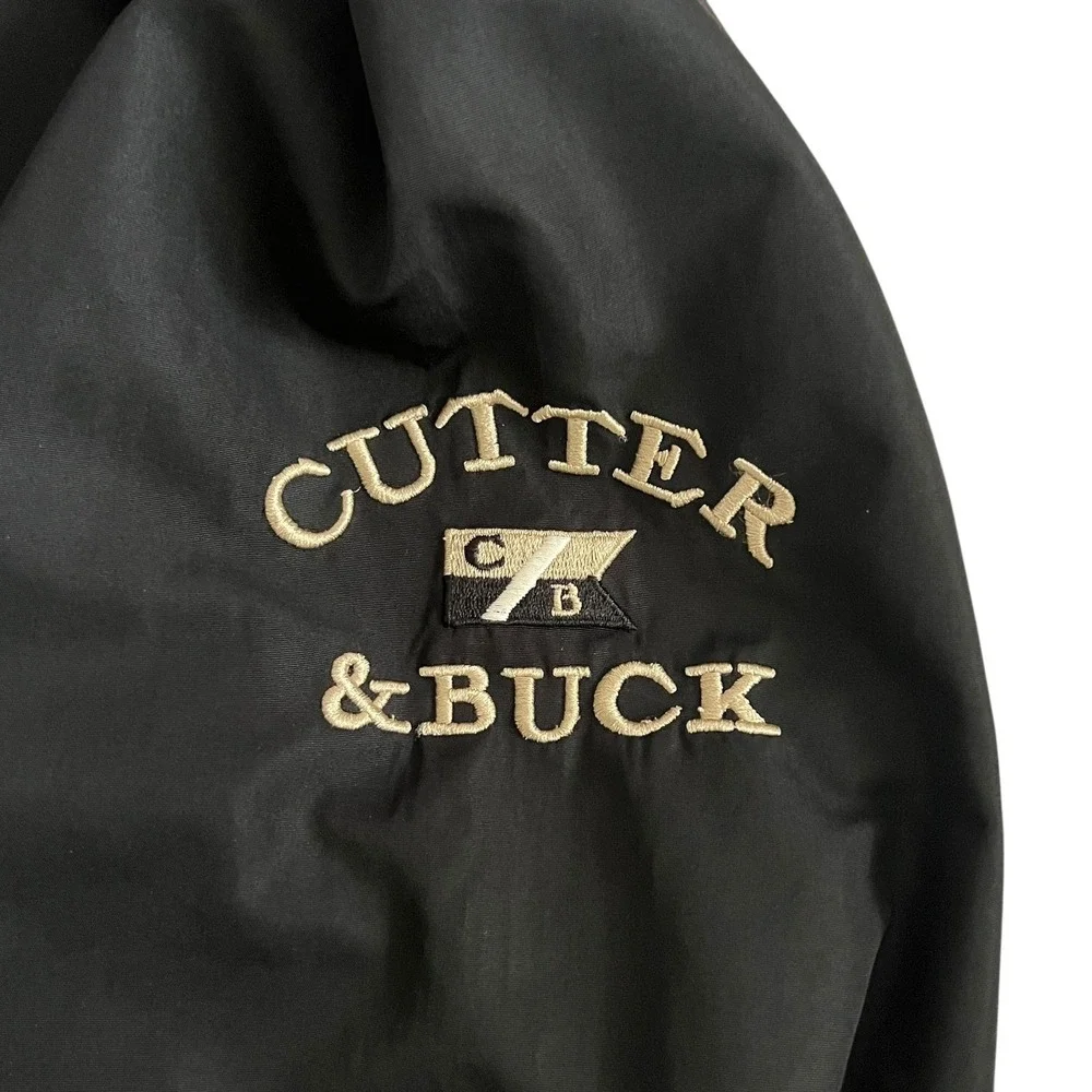 Cutter & Buck Chickasaw Golf Course V-Neck Windbreaker Pullover Mens XL‎ Black